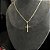 CORRENTE PIASTRINE( 1.8mm- 70cm) + PINGENTE CRUCIFIXO CONVERCIONAL P - BANHADO A OURO 18K. - Imagem 5