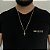 CORRENTE PIASTRINE( 1.8mm- 70cm) + PINGENTE CRUCIFIXO  P - BANHADO A OURO 18K. - Imagem 1