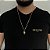 CORRENTE  PIASTRINE( 1.8mm- 70Cm) + PINGENTE CRUZ - BANHADO A OURO 18K. - Imagem 1