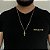 CORRENTE PIASTRINE( 1.8mm -70cm) + PINGENTE CRUZ DETALHADA - BANHADA A OURO 18K. - Imagem 1
