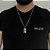 CORRENTE PIASTRINE( 1.8mm-70cm) + PINGENTE PLACA COM CRUZ VAZADA M- BANHADO A OURO 18K. - Imagem 1