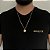 CORRENTE PIASTRINE( 1.8mm- 70cm) + PINGENTE PLACA CRUZ 3D P - BANHADO A OURO 18K. - Imagem 1