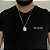 CORRENTE PIASTRINE( 1.8mm- 70cm) + PINGENTE PLACA ORAÇÃO PAI NOSSO M - BANHADO A OURO 18K. - Imagem 1