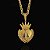CORRENTE PIASTRINE ( 7mm- 70Cm) + PINGENTE CORAÇÃO NOSSA SENHORA CRAVEJADO - FECHO COM MARCAÇÃO 750 - BANHADO A OURO 18K. - Imagem 5