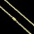 CORRENTE PITBULL (4MM- 70CM) + PINGENTE  PLACA COM CRUZ VAZADA  - BANHADO A OURO 18K - Imagem 2