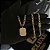 CORRENTE PITBULL (4MM- 70CM) + PINGENTE  PLACA COM ORAÇÃO PAI NOSSO  - BANHADO A OURO 18K - Imagem 1