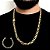 CORRENTE + PULSEIRA DELUXE ( 8mm - 36G)- 60cm - BANHADO A OURO 18K - Imagem 1