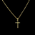 CORRENTE VENEZIANA (1.5mm- 70cm) + PINGENTE CRUZ LISA  - BANHO DE OURO 18k - Imagem 4
