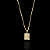 CORRENTE VENEZIANA  (1.5mm- 70cm) + PINGENTE PLAQUINHA 3D - BANHADO A OURO 18K. - Imagem 2