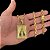 CORRENTE CADEADO NOSSA SENHORA( 70cm- 7mm)  + PINGENTE NOSSA SENHORA CRAVEJADO EM ZIRCÔNIA -  FECHO COM MARCAÇÃO 750 - BANHADO A OURO 18K. - Imagem 1
