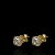 PAR DE BRINCOS  COMEIA ZIRCÔNIA PREMIUM 10MM - BANHADO A OURO 18K - Imagem 1