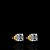 PAR DE BRINCOS  QUADRADO  PEDRA DE ZIRCÔNIA 10MM - BANHADO A OURO 18K - Imagem 1