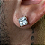 PAR DE BRINCOS  QUADRADO PEDRA DE ZIRCÔNIA 7MM - BANHADO A OURO 18K - Imagem 3