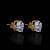 PAR DE BRINCO REDONDO ZIRCONIA PREMIUM( 6mm) - BANHADO A OURO 18K. - Imagem 1