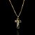 PINGENTE CRUCIFIXO  COM JESUS 3D VAZADO ( 3g- 3x3,5cm)- BANHO DE OURO 18k - Imagem 1