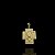 PINGENTE CRUZ QUADRADA LEÃO( 2,5- 2x3cm) - BANHO DE OURO 18k - Imagem 1
