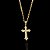 PINGENTE  CRUZ RACIONAIS ( 3G- 2.5x3cm ) - BANHO DE OURO 18k - Imagem 1