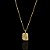 PINGENTE PLACA CRUCIFIXO  P (2g- 2x2cm) - BANHO DE OURO 18k - Imagem 1
