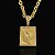 PINGENTE PLACA FÉ CRAVEJADO (8g- 3x3cm) (G) - Imagem 2