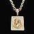 PINGENTE PLACA JESUS COM OLHOS  CRAVEJADOS  ( 12g- 5x3cm)(G) - Imagem 2