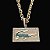 PINGENTE PLACA LACOSTE  CRAVEJADO VERDE ( 12g- 5x3cm)(G) - Imagem 1