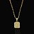 PINGENTE PLACA LETRA A.   Tamanho (PP)( 2g- 2x2cm) - BANHO DE OURO 18k - Imagem 1