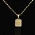 PINGENTE PLACA LETRA D .   Tamanho (PP)( 2g-2x2cm) - BANHO DE OURO 18k - Imagem 1