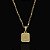 PINGENTE PLACA LETRA O.   Tamanho (PP)( 2g- 2x2cm) - BANHO DE OURO 18k - Imagem 1