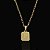 PINGENTE PLACA LETRA P .   Tamanho (PP)( 2g- 2x2cm) - BANHO DE OURO 18k - Imagem 1