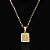 PINGENTE PLACA LETRA T .   Tamanho (PP)( 2g- 2x2cm) - BANHO DE OURO 18k - Imagem 1