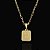 PINGENTE PLACA LETRA U .   Tamanho (PP)( 2g- 2x2cm) - BANHO DE OURO 18k - Imagem 1
