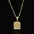 PINGENTE PLACA LETRA V.   Tamanho (PP)( 2g- 2x2cm) - BANHO DE OURO 18k - Imagem 1