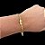 PULSEIRA CADEADO DUPLO (3mm-5G)-20CM  - FECHO COM MARCAÇÃO 750 - BANHO DE OURO 18k. - Imagem 2