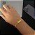 PULSEIRA CADEADO DUPLO  (5MM - 1OG - 21 CM) - FECHO COM MARCAÇÃO 750 - BANHO OURO 18K. - Imagem 3
