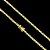 CORRENTE + PULSEIRA CADEADO DUPLO FECHO GAVETA  (5MM-70CM) - BANHADO A OURO 18K - Imagem 3