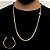 CORRENTE + PULSEIRA CADEADO DUPLO FECHO GAVETA  (5MM-70CM) - BANHADO A OURO 18K - Imagem 1