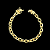 CORRENTE + PULSEIRA CADEADO  FECHO GAVETA  (8MM-70CM) - BANHADO A OURO 18K - Imagem 4
