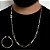 CORRENTE + PULSEIRA CARTIE ALONGADO  FECHO GAVETA (5mm) - BANHADO A OURO 18K - Imagem 1