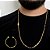 CORRENTE + PULSEIRA CARTIE FECHO GAVETA (4MM- 70CM)  - BANHADO A OURO 18K - Imagem 1