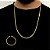 CORRENTE + PULSEIRA LACRAIA  FECHO GAVETA (2MM-70CM) - 22G - BANHADO A OURO 18K - Imagem 1