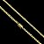 CORRENTE + PULSEIRA LACRAIA  FECHO GAVETA (4mm - 22G) - BANHADO A OURO 18K - Imagem 2