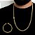 CORRENTE + PULSEIRA LACRAIA  FECHO GAVETA (4mm - 22G) - BANHADO A OURO 18K - Imagem 1