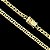 CORRENTE + PULSEIRA LACRAIA  FECHO GAVETA   (7MM -70CM) BANHADO A OURO 18K - Imagem 2