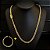CORRENTE + PULSEIRA LACRAIA  FECHO GAVETA   (7MM -70CM) BANHADO A OURO 18K - Imagem 1