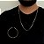 CORRENTE PIASTRINE 2mm-70cm) + PULSEIRA PIASTRINE (2mm-20cm) - BANHADO A OURO 18K - Imagem 1