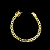 CORRENTE + PULSEIRA PIASTRINE FECHO GAVETA   (7mm- 70cm) - BANHADO A OURO 18K - Imagem 4
