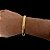 BRACELETE  COM PAI NOSSO DETALHADO  ( 7mm -13g)-21cm - BANHADO A OURO 18K - Imagem 2