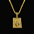 PINGENTE  PLAQUINHA NOSSA SENHORA CRAVEJADA EM ZIRCONIA PREMIUM  M ( 2.5x2.5cm) - BANHO DE OURO 18K - Imagem 1