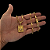 CORRENTE CARTIE TIJOLINHO ( 70cm- 4mm) + PINGENTE PLACA NOSSA SENHORA CRAVEJADA M - BANHADO A OURO 18K - Imagem 1