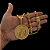 CORRENTE CADEADO COM FECHO NOSSA SENHORA  ( 70cm- 10mm) + PINGENTE MEDALHA NOSSA SENHORA CRAVEJADA  G - BANHADO A OURO 18K - Imagem 1